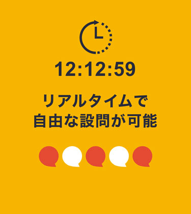 リアルタイムで自由な設問が可能